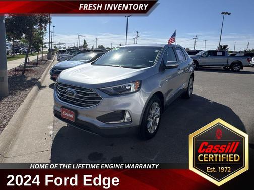 Silver Metallic 2024 Ford Edge Titanium