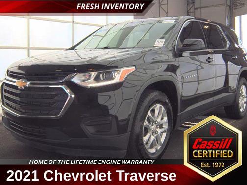 Mosaic Black Metallic 2021 Chevrolet Traverse LS