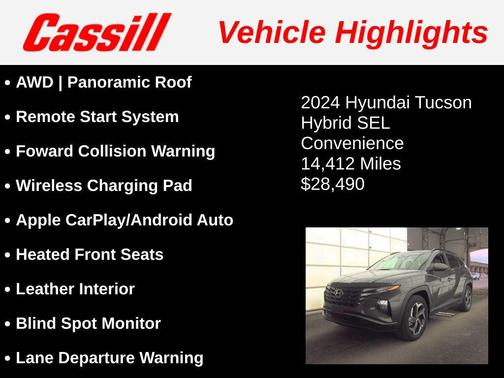 Amazon Gray 2024 Hyundai TUCSON Hybrid SEL Convenience