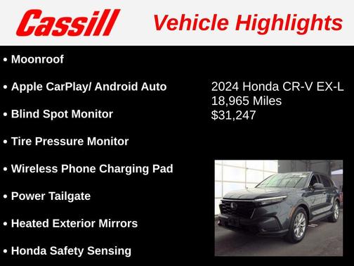 Gray 2024 Honda CR-V EX-L 2WD