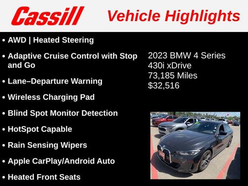 Black Sapphire Metallic 2023 BMW 430 Gran Coupe i xDrive