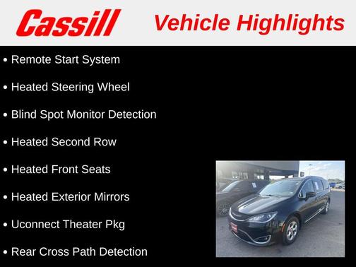 Brilliant Black Crystal Pearlcoat 2017 Chrysler Pacifica Touring-L