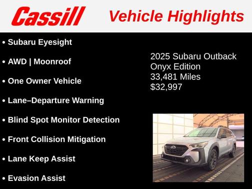 Ice Silver Metallic 2025 Subaru Outback Onyx Edition