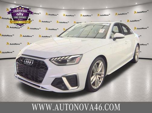 White 2022 Audi A4 45 S line Premium Plus