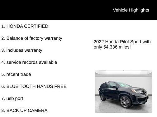 2022 Honda Pilot Sport