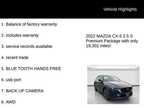2022 Mazda CX-5 2.5 S Premium Package