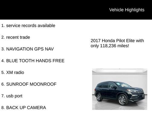 2017 Honda Pilot Elite