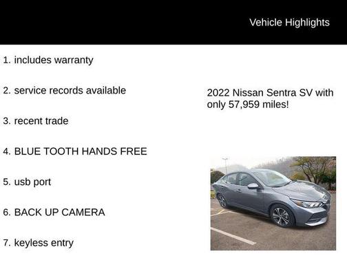 2022 Nissan Sentra SV