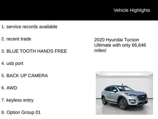 Silver 2020 Hyundai TUCSON Ultimate