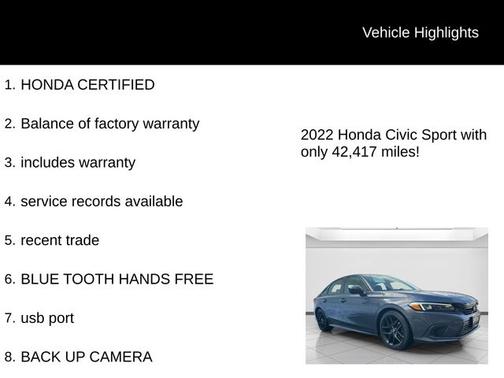 2022 Honda Civic Sport