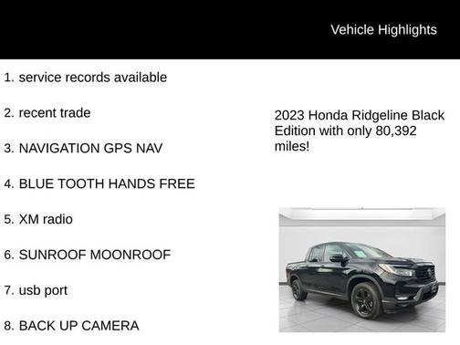 Crystal Black Pearl 2023 Honda Ridgeline Black Edition
