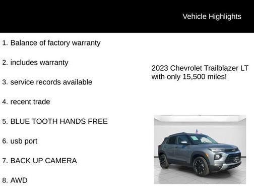 Sterling Gray Metallic 2023 Chevrolet Trailblazer LT