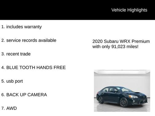 2020 Subaru WRX Premium