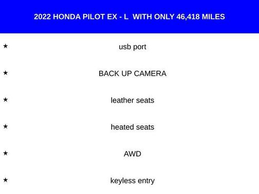 2022 Honda Pilot AWD EX-L