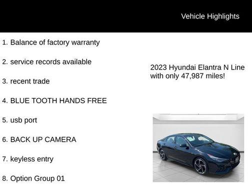 Onyx Black 2023 Hyundai ELANTRA N Line