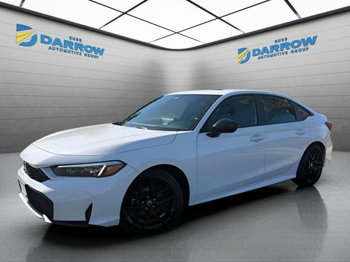 Platinum White Pearl 2025 Honda Civic Hybrid Sport
