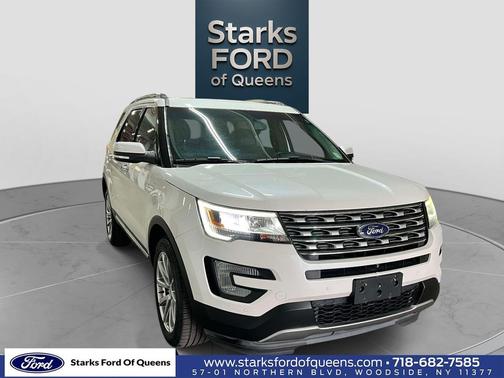 White Platinum Clearcoat Metallic 2016 Ford Explorer Limited