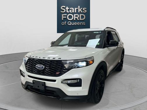 Star White Metallic Tri-Coat 2024 Ford Explorer ST