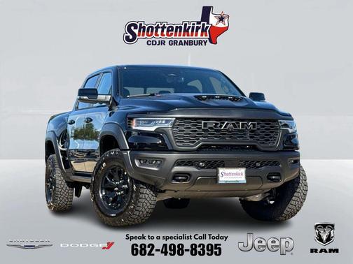 Diamond Black Crystal Pearlcoat 2026 RAM 1500 RHO Crew Cab 4x4 5'7' Box