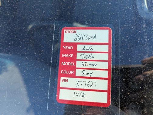 2002 Toyota 4Runner SR5