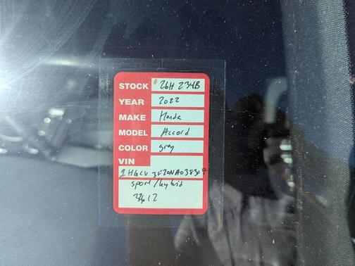 2022 Honda Accord Hybrid Sport