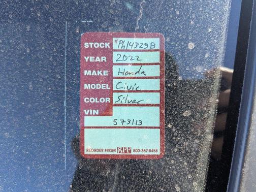 2022 Honda Civic Sport