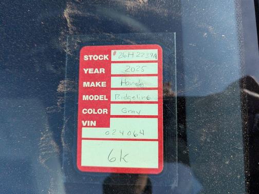 2025 Honda Ridgeline RTL
