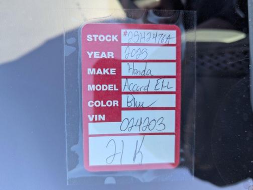 2025 Honda Accord Hybrid EX-L