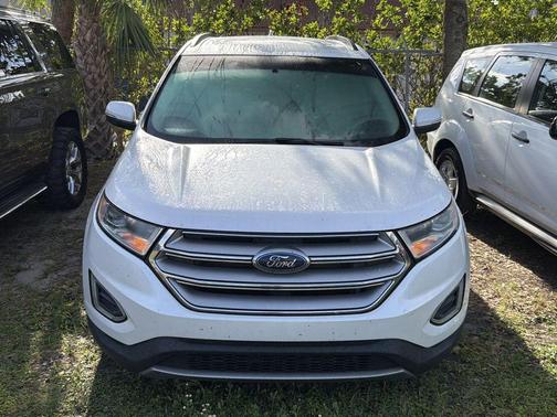 White Platinum Clearcoat Metallic 2015 Ford Edge SEL
