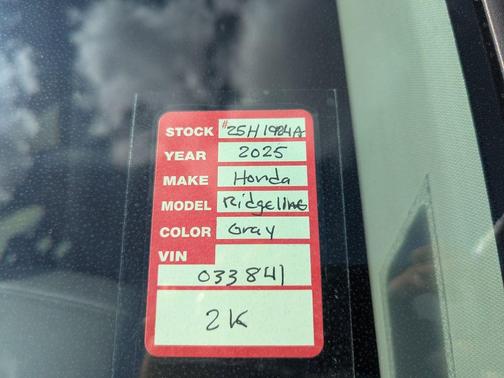 2025 Honda Ridgeline Sport