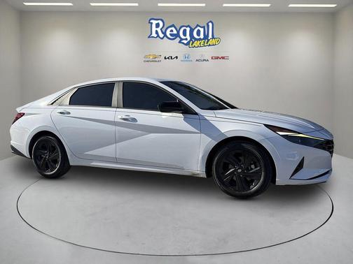 Ceramic White 2023 Hyundai ELANTRA HEV Blue