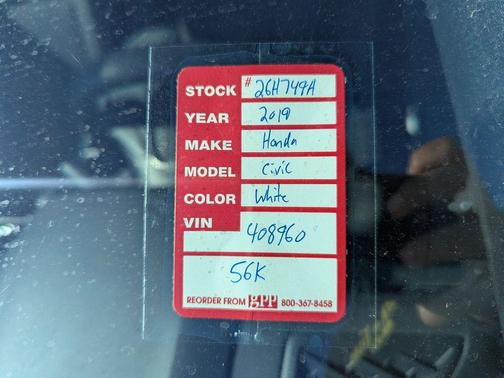 2019 Honda Civic EX