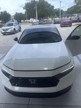 Platinum White Pearl 2025 Honda Accord Hybrid Sport-L
