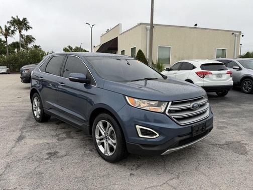 Blue Metallic 2018 Ford Edge Titanium