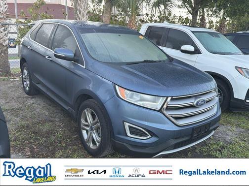 Blue 2018 Ford Edge Titanium