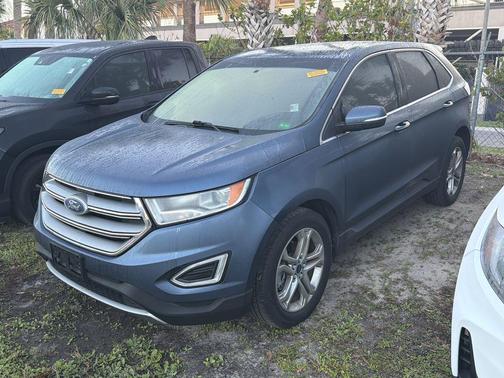 Blue 2018 Ford Edge Titanium