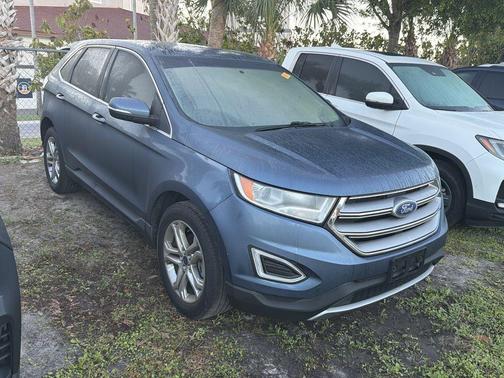 Blue 2018 Ford Edge Titanium