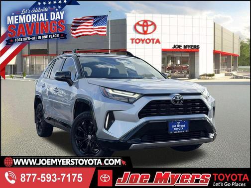 Silver Sky Metallic/Midnight Black Metallic 2025 Toyota RAV4 Hybrid SE