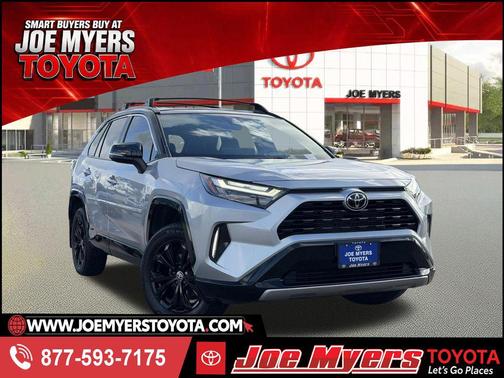 Silver Sky Metallic/Midnight Black Metallic 2025 Toyota RAV4 Hybrid SE