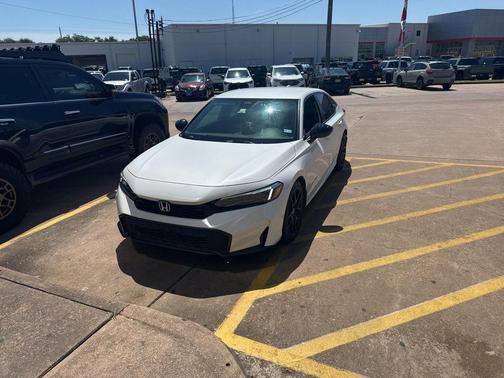 Platinum White Pearl 2025 Honda Civic Sport