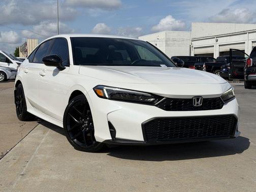 Platinum White Pearl 2025 Honda Civic Sport
