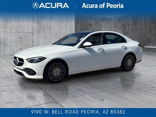 Moonlight White Met 2025 Mercedes-Benz C-Class C 300 4MATIC