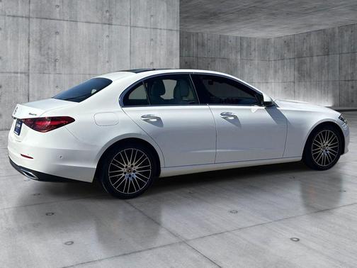 Moonlight White Met 2025 Mercedes-Benz C-Class C 300 4MATIC