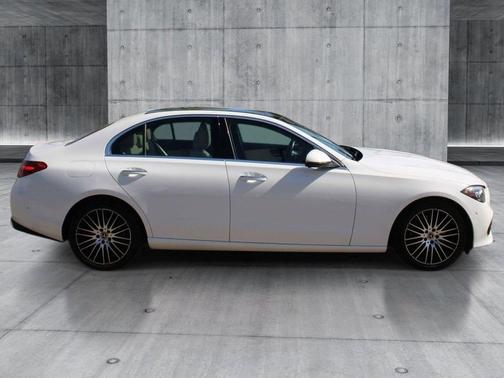 Moonlight White Met 2025 Mercedes-Benz C-Class C 300 4MATIC
