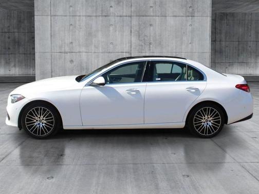 Moonlight White Met 2025 Mercedes-Benz C-Class C 300 4MATIC