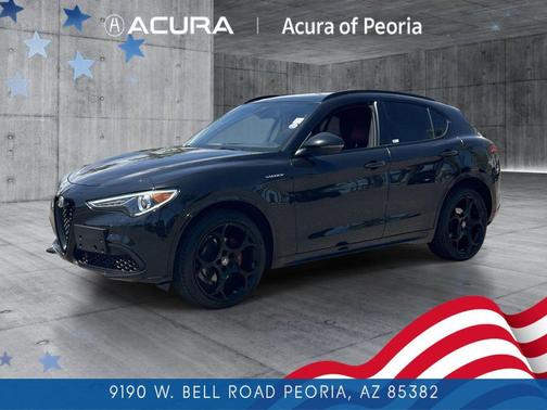 Vulcano Black Metallic 2022 Alfa Romeo Stelvio Ti