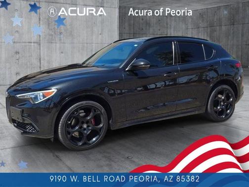 Vulcano Black Metallic 2022 Alfa Romeo Stelvio Ti