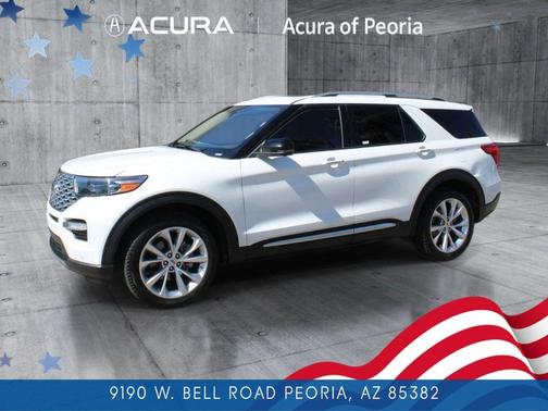 Star White Metallic Tri-Coat 2022 Ford Explorer Platinum