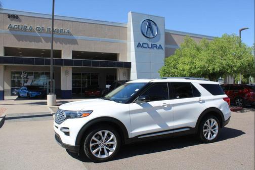 Star White Metallic Tri-Coat 2022 Ford Explorer Platinum