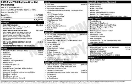 2023 RAM 2500 Big Horn Crew Cab 4x4 6'4' Box